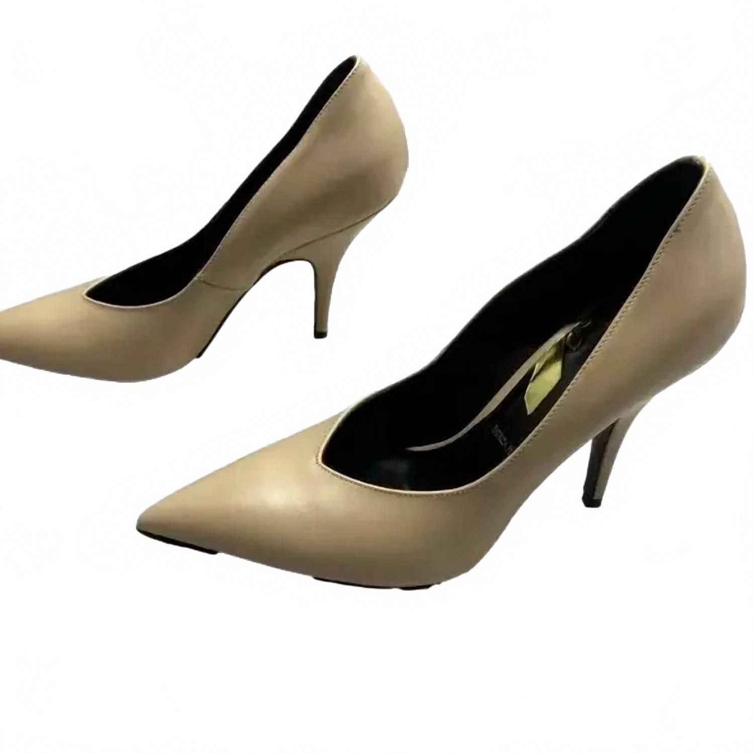 New Patrizia Pepe Womens Scarpe Pointed Toe Slip-On Pumps In Tan
